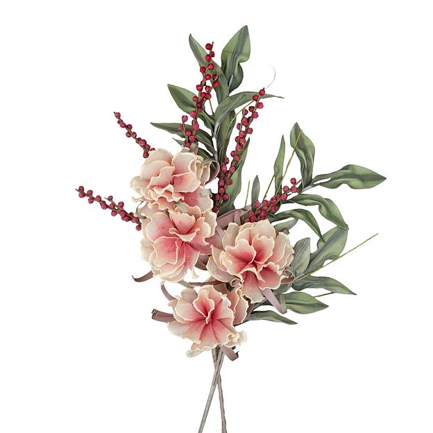 Букет декоративный из фоамирана "Стелла", В1290, красный, зеленый фото 1