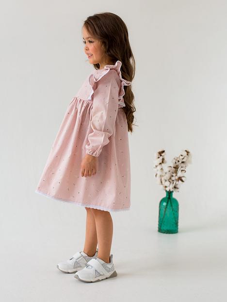 Платье MINI DI «Кристи» ландыши на розовом, арт.120/480 ОПТ фото 3