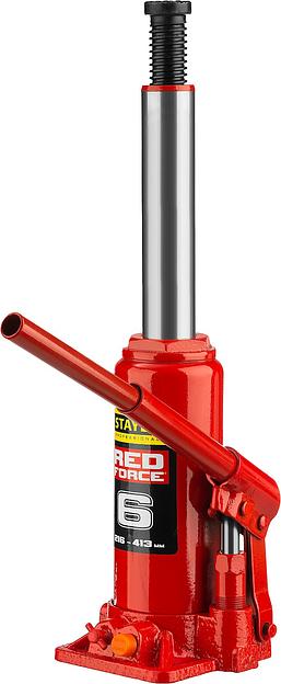 STAYER RED FORCE, в кейсе, 6 т, 216 - 413 мм, бутылочный гидравлический домкрат, Professional (43160-6-K) фото 2