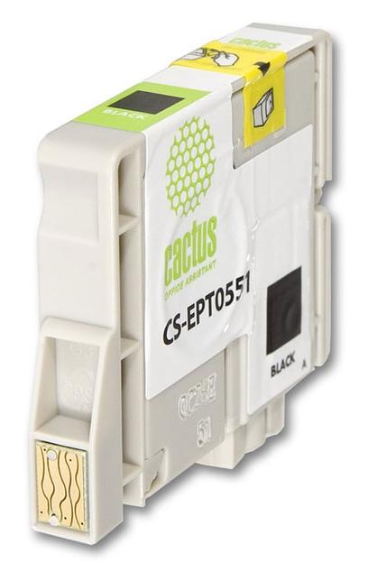 Картридж струйный Cactus CS-EPT0551 черный (10мл) для Epson Stylus RX520/Stylus Photo R240 фото 2