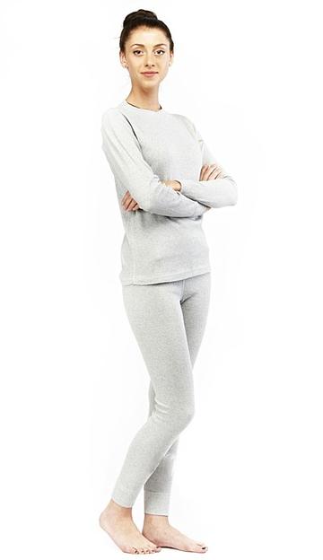 Комплект термобелья Termoline «Cotton» женский серый ОПТ фото 1