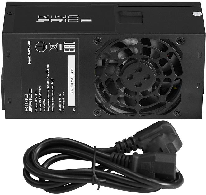 Блок питания KingPrice TFX 350W KPPSU350 (20+4pin) 80mm fan 3xSATA фото 4