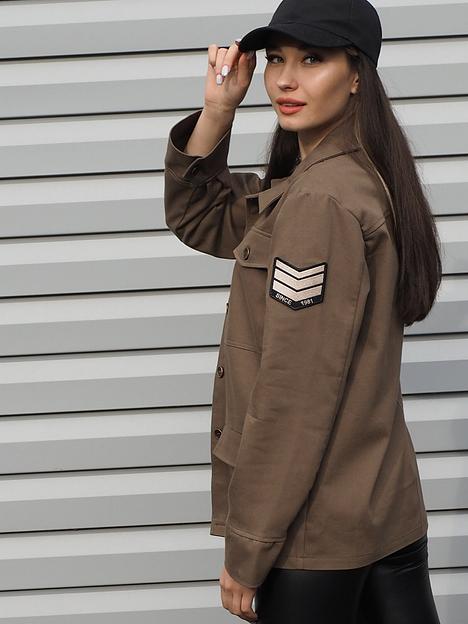 Рубашка-жакет женская Verenika «Легенда» джинс хаки 46 ОПТ фото 2