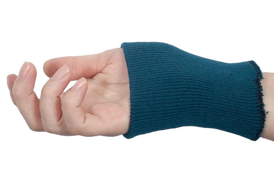 Трикотажные манжеты синие фото 4