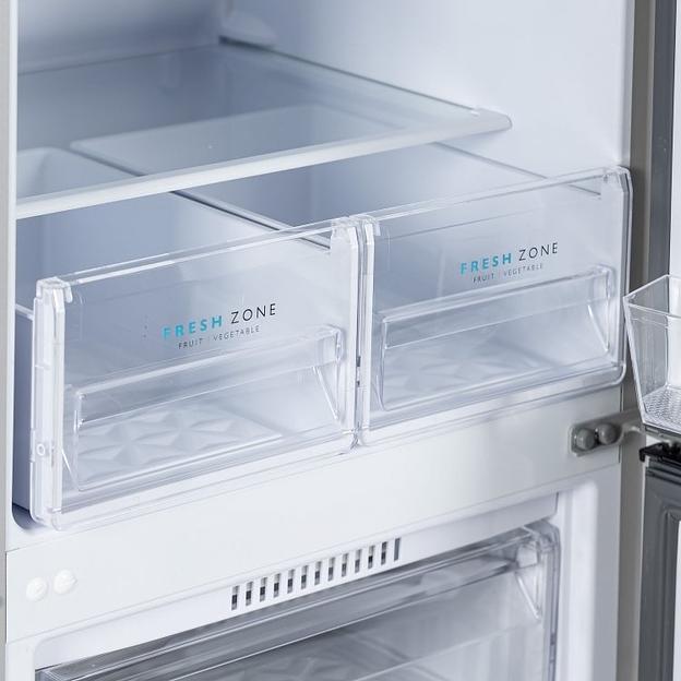 Холодильник Бирюса M551 металлик, двухкамерный 180/60л морозилка снизу, автоматическое оттаивание фото 8