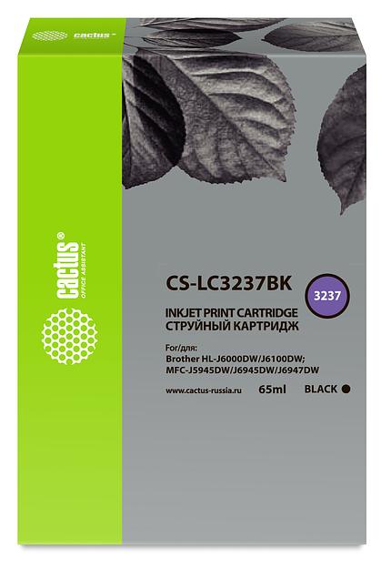 Картридж струйный Cactus CS-LC3237BK черный (65мл) для Brother HL-J6000DW/J6100DW фото 1