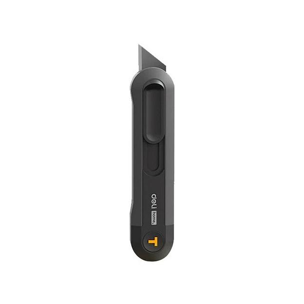 Нож Deli Технический нож "Home Series Black" Deli HT4008 Т-образное лезвие с механизмом автоматического возврата, эксклюзивный дизайн, корпус из высококачественного софттач пластика фото 2