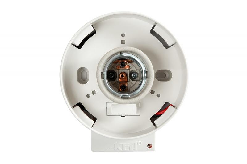 Основание оптико-акустический датчик, регулировка акустич. Датчика, подходит для ЛОН, КЛЛ и LED ламп, цоколь Е27, защитный предохранитель, плафон А85, фото 3