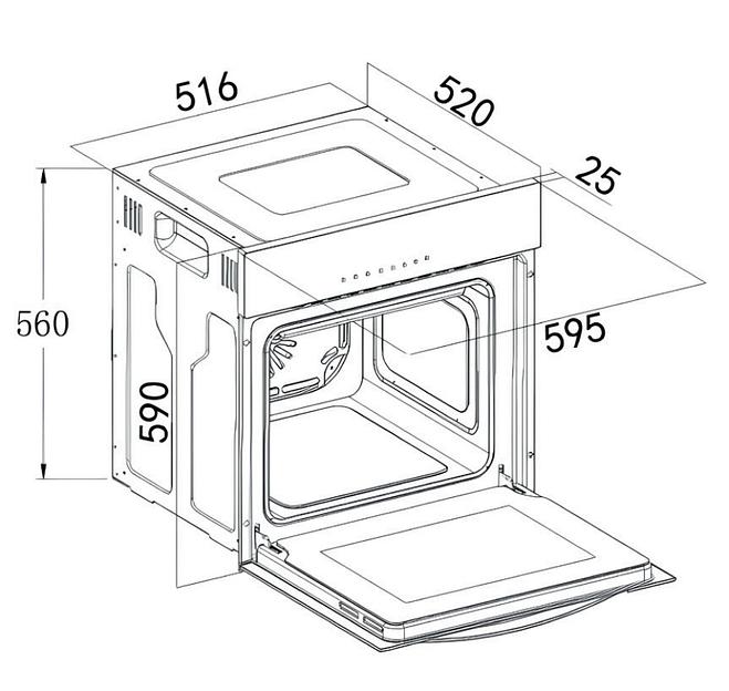 Духовой шкаф Электрический Weissgauff EOM 661 PDBS черный фото 2