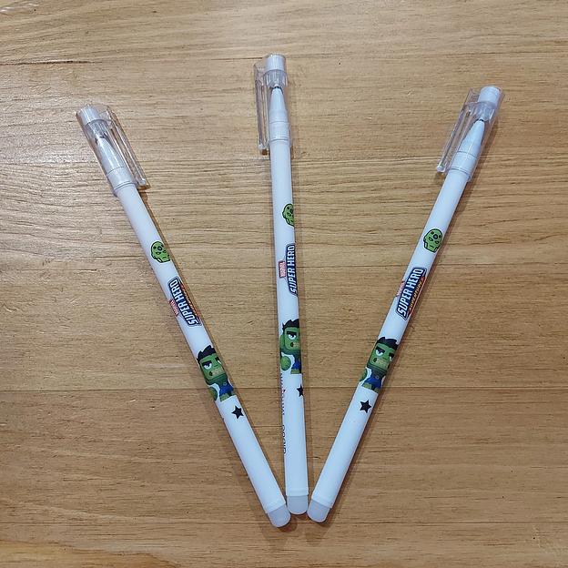 Ручка гелевая "QIDUO" сo стираемыми чернилами. Серия "Avengers",  Халк герой Marvel ОПТ фото 1