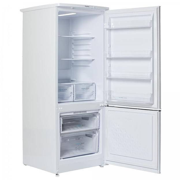 Холодильник Бирюса 551 белый, двухкамерный 180/60л морозилка снизу, автоматическое оттаивание фото 4