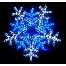 NEON-NIGHT (501-531) Фигура "Снежинка" {LED с контролером, светодиодная, белая/синяя, 60*60 см } фото 1