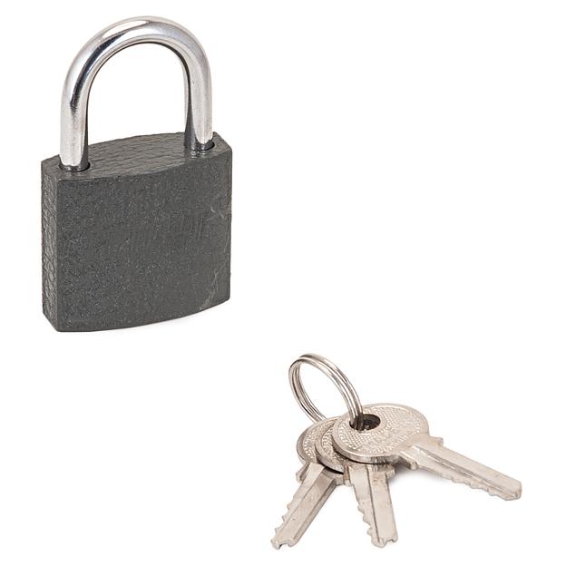 Замок навесной с цилиндровым механизмом секрета, СТАНДАРТ HG-330 серый фото 1