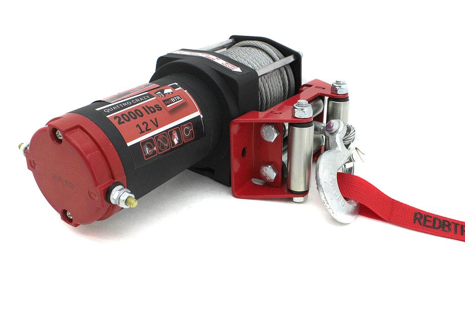 Лебедка для квадроцикла 12В 2000 lbs стальная усиленная ОПТ фото 2