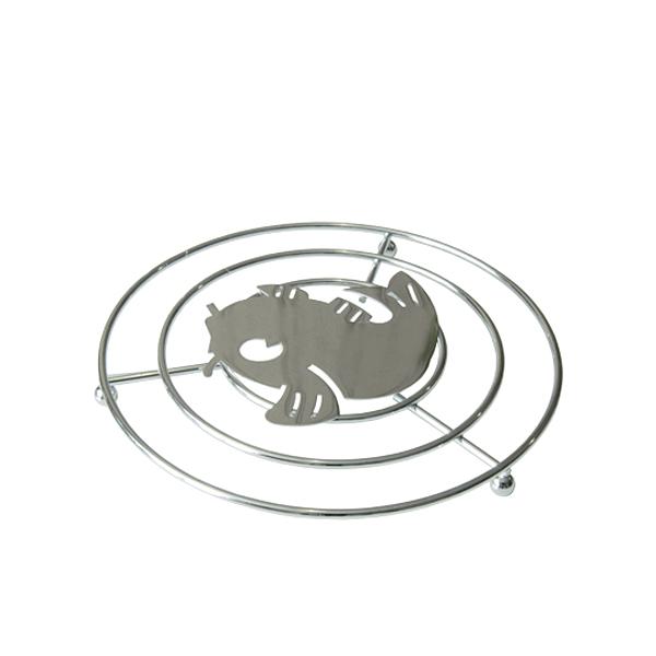 Подставка под горячее "Рыба" (205х17мм), хром фото 1