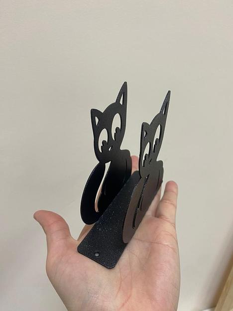 Набор салфетниц Инь Ян  ,  игривый котик, муар белый и муар черный с блестками фото 3