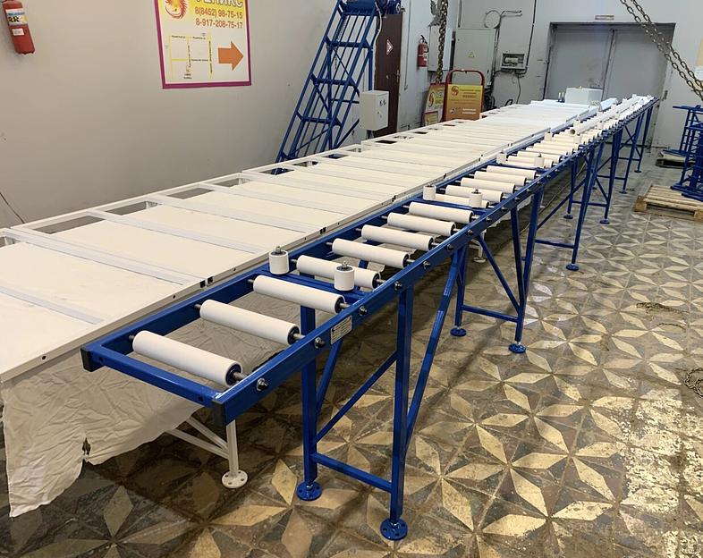 Неприводной рольганг для транспортировки труб фото 2