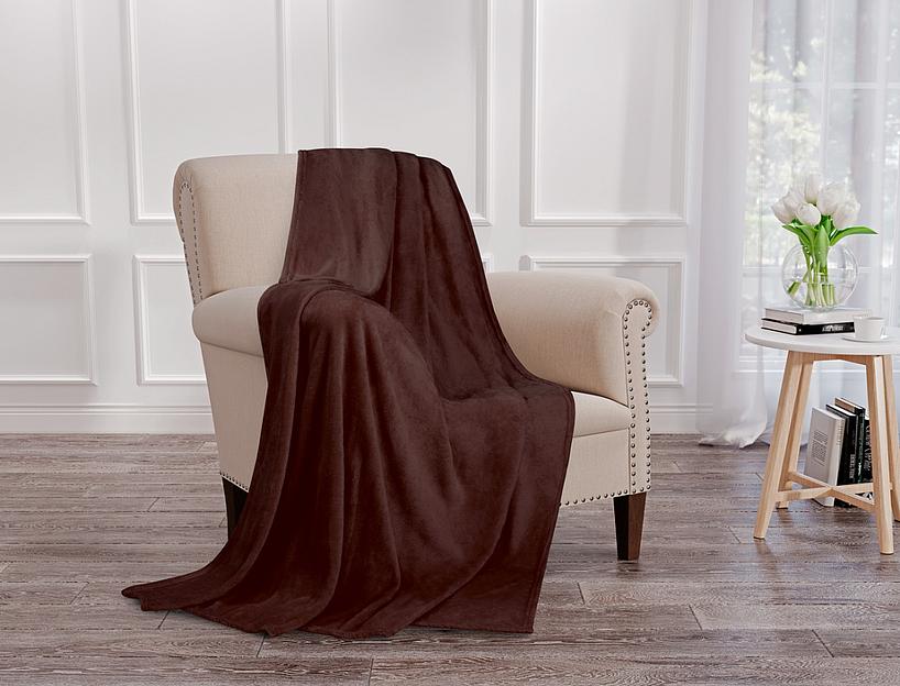 Ткань из синтетического волокна Аэрософт, шоколад, 190 г/м² фото 1