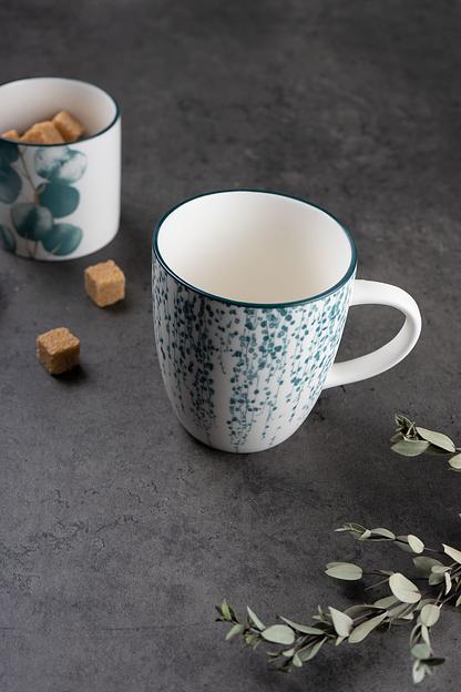 Чашка с блюдцем Billibarri «Eucalypt Leaf №2» 400 мл, арт.500-257 ОПТ фото 1