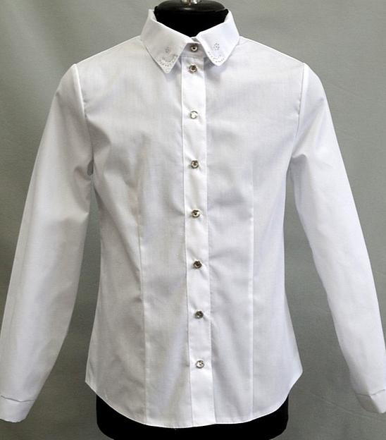 Школьная блузка Энди для девочек, молочная, 2-760_2, опт фото 4