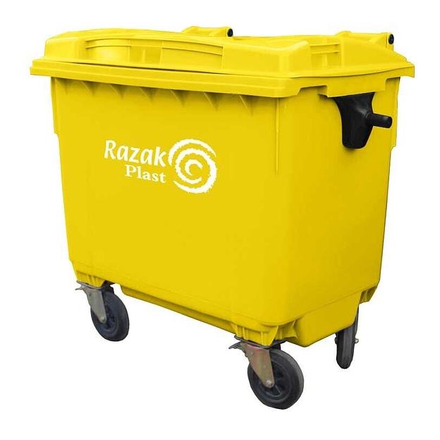 Евроконтейнер Razak 660 л желтый фото 1