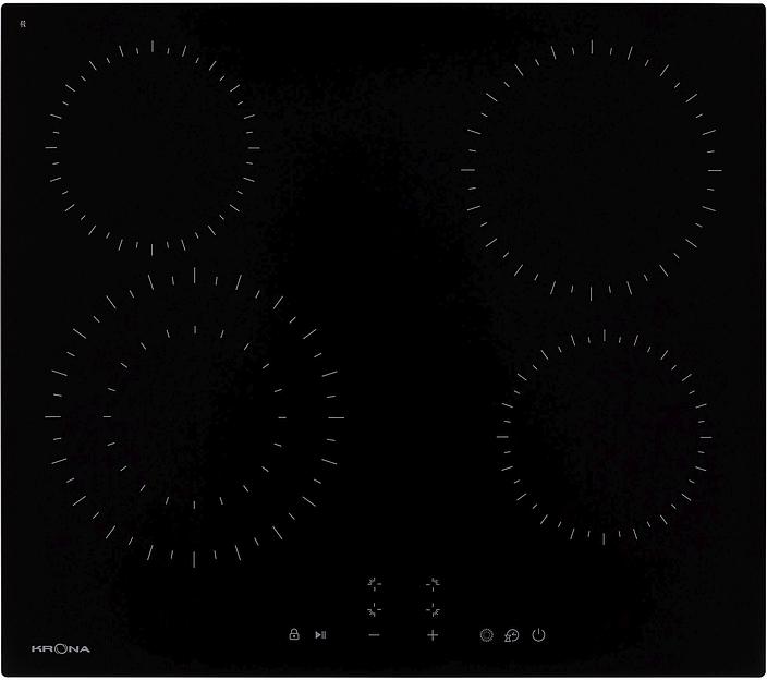 Варочная поверхность Krona 60 BL 1DZTK черный фото 1