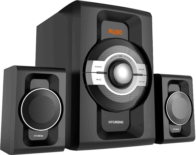 Микросистема Hyundai H-MS1403 черный 60Вт FM USB BT SD фото 2