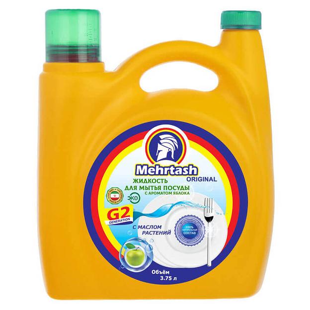Нано-средство для мытья посуды с запахом яблока 3750 мл Mehrtash ОПТ  фото 1