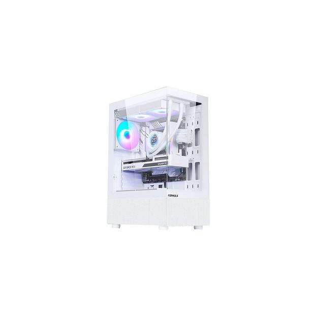 Корпус ATX Formula Crystal Z1 PLUS, Midi-Tower, без БП, белый фото 1