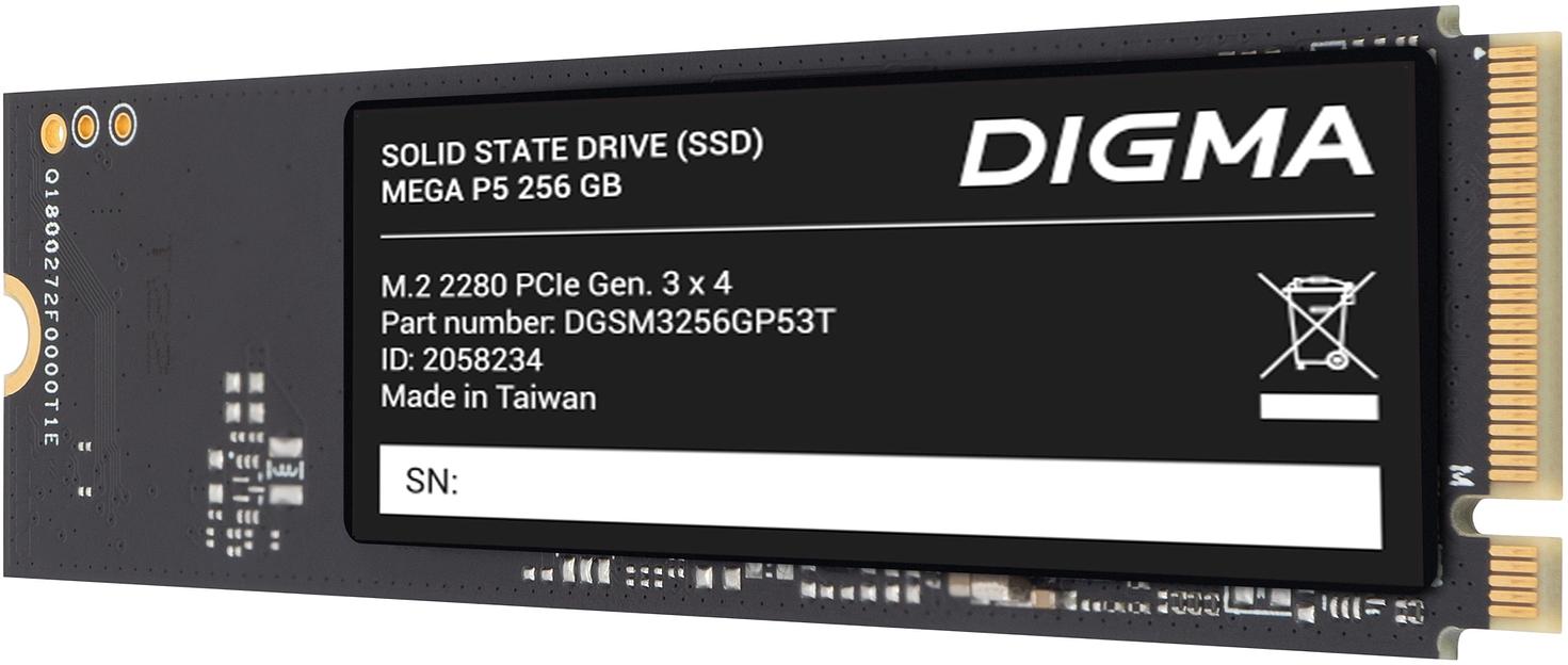 Накопитель SSD Digma PCIe 3.0 x4 256GB DGSM3256GP53T Mega P5 M.2 2280 фото 4