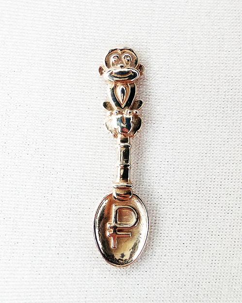 Silver Moon Сувенир ювелирный Ложка-загребушка позолоченная, серебро 925 фото 1