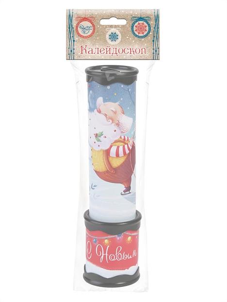 Новогодняя игрушка детская Калейдоскоп «Дед Мороз на коньках» 20×5,6 см, 80342, опт фото 2