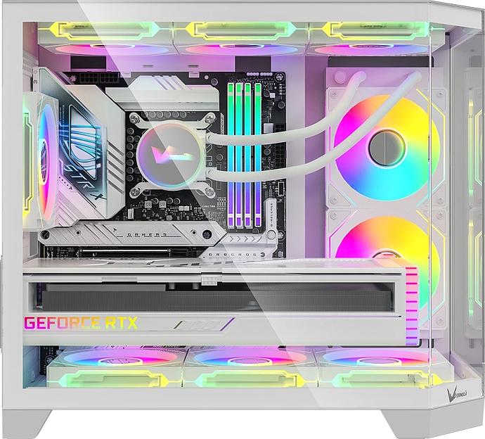 Корпус Formula Crystal Z6M Floe белый без БП mATX 4x120mm 2xUSB3.0 audio bott PSU фото 4