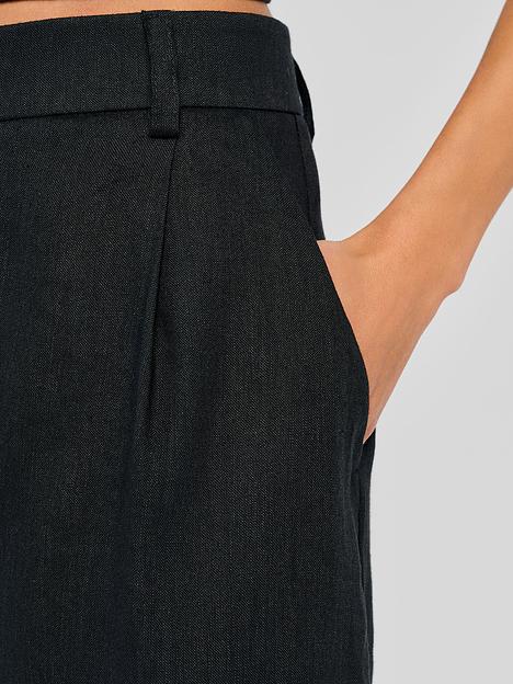 Шорты женские льняные, черный, опт фото 4