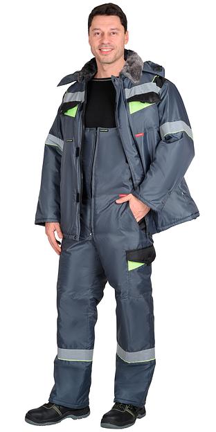 Костюм «Сириус-Ховард» зимний куртка и полукомбинезон, серый ОПТ фото 1