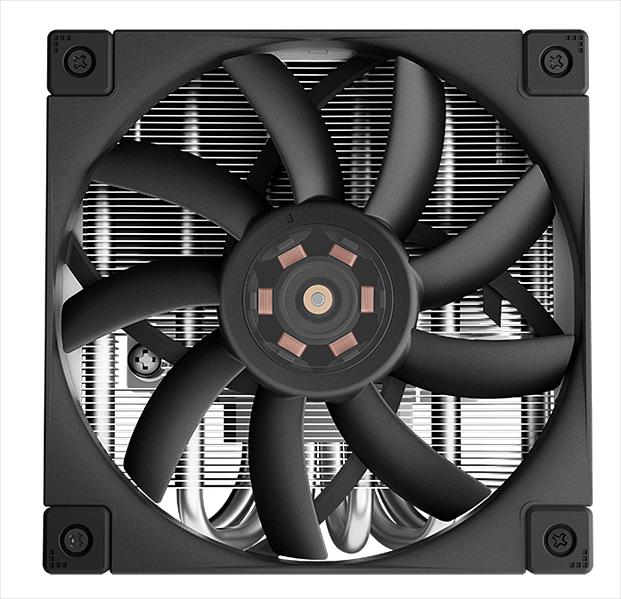 Кулер для процессора DEEPCOOL AN600 LGA1700/1200/115X/AM5/AM4 низкопрофильный 67mm (18шт/кор, TDP 180W, PWM, White LED Fan 120mm, 6 тепл. трубок, Copper Base, черный) RET (AN600) фото 5