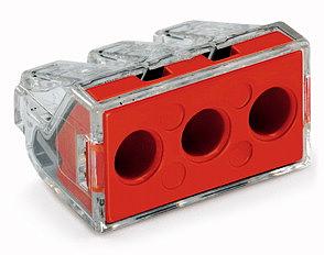 Wago 773-173 Клемма 3-проводная (2.5-6.0 кв.мм) красная (1 шт) фото 1