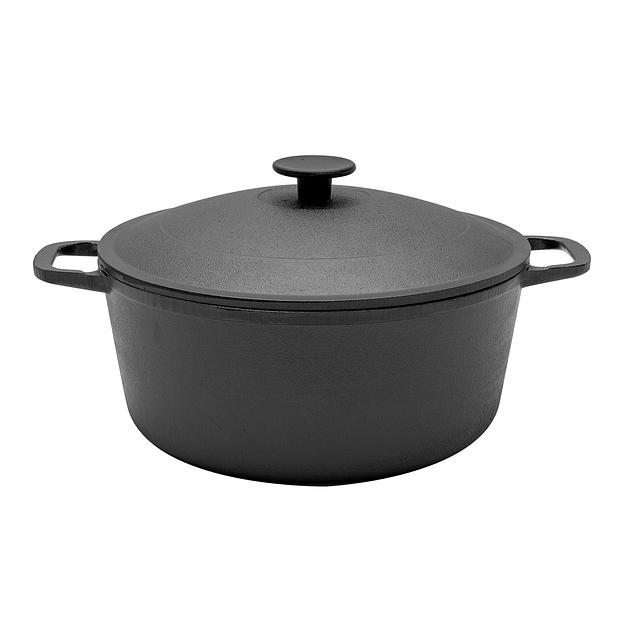 1405-3 Кастрюля 5 л, чугунная, с крышкой 26 см фото 1