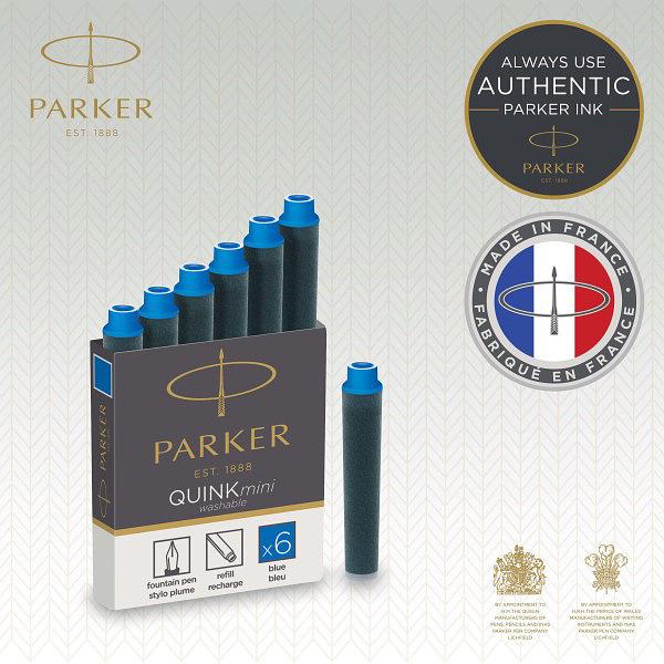 Картридж Parker Quink Z17 Mini (CW1950409) синие чернила для ручек перьевых (6шт) фото 2