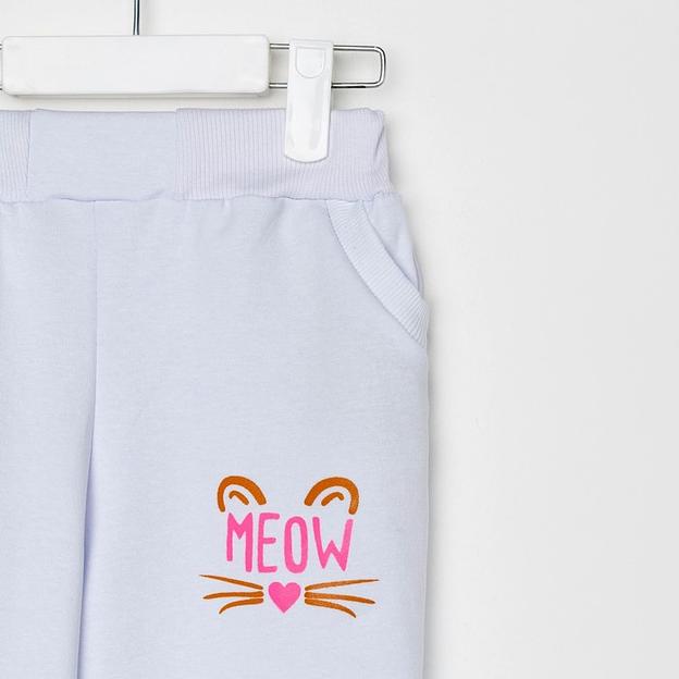 Брюки для девочки, рост 116 см светло-серый ОПТ фото 7