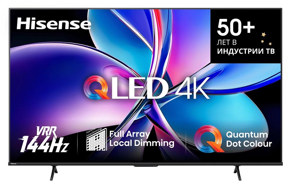 Телевизор QLED Hisense 100" 100E7Q PRO темно-серый 4K Ultra HD 144Hz DVB-T DVB-T2 DVB-C DVB-S DVB-S2 USB WiFi Smart TV фото 1