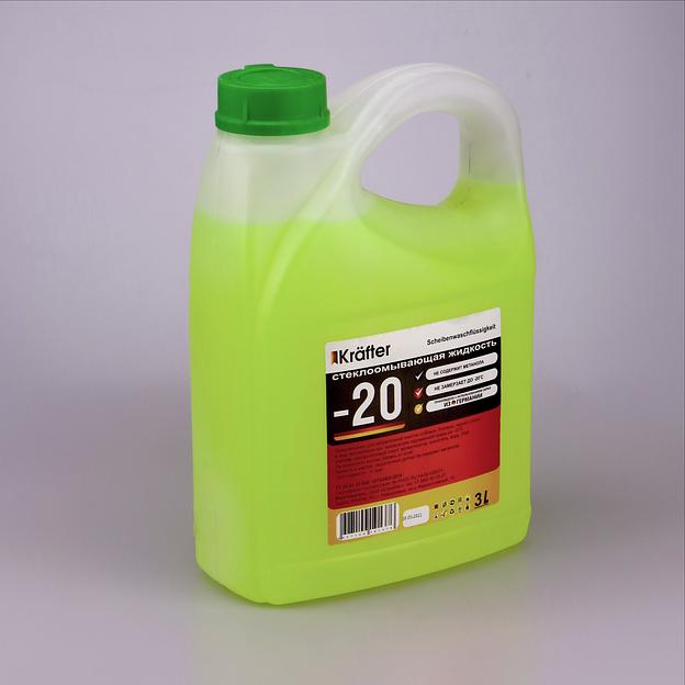 Жидкость стеклоомывающая зимняя "KRAFTER FURTH - 20" (канистра) 3 л фото 4