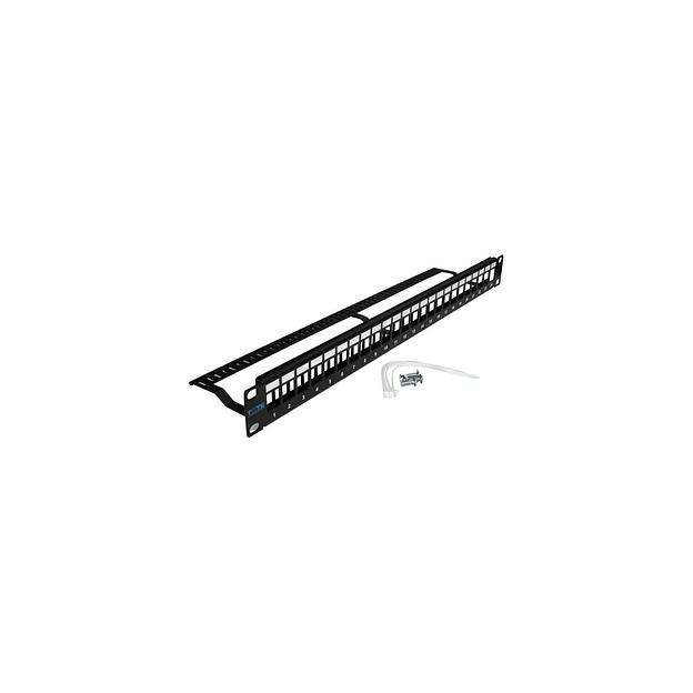 Патч-панель наборная Lanmaster (TWT-PP24OK-UTP) 19" 1U 24xRJ45 UTP фото 1