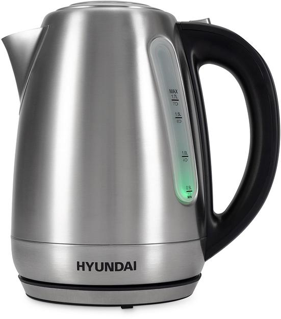 Чайник электрический Hyundai HYK-S8408 1.7л. 2200Вт серебристый матовый/черный (корпус: нержавеющая сталь) фото 5