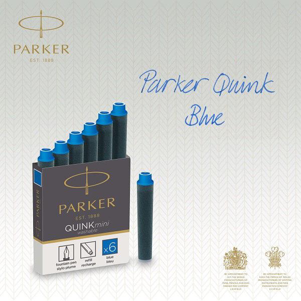Картридж Parker Quink Z17 Mini (CW1950409) синие чернила для ручек перьевых (6шт) фото 4