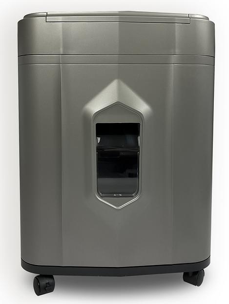 Шредер Heleos АП23-5 серый/серебристый с автоподачей (секр.P-5) фрагменты 145лист. 23лтр. скрепки скобы пл.карты фото 2