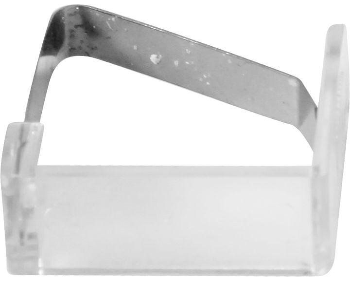 Зажим для скатерти прозрачный /пластина /1/100/ фото 1