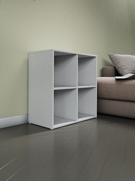 Стеллаж 2×2 4-секционный Wood&Stone «Малави» 320 белый 68.8×34.5×69.3 см фото 5