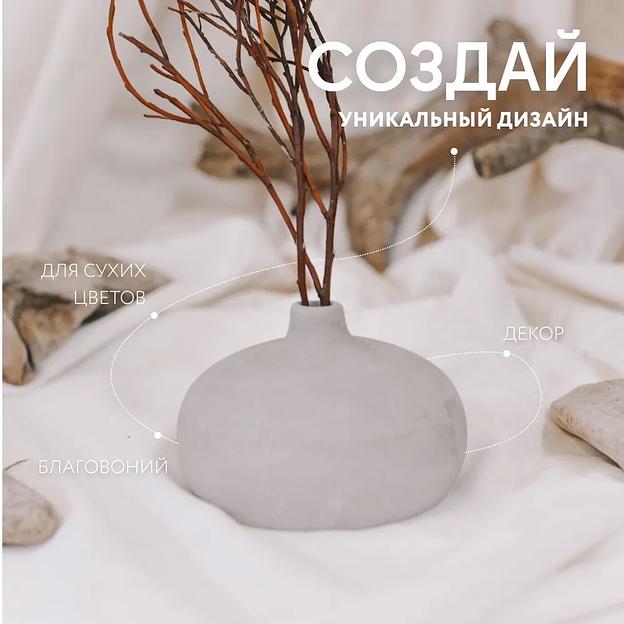 Ваза ручной работы для цветов, белая 6.5×10×10 см «Шер» ОПТ фото 4