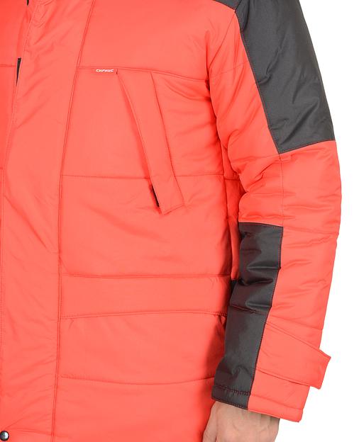 Костюм «Сириус-Европа» зимний куртка и брюки, красный с черным ОПТ фото 5